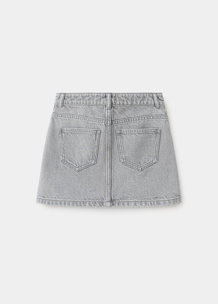Studded denim skirt — Denim Grey