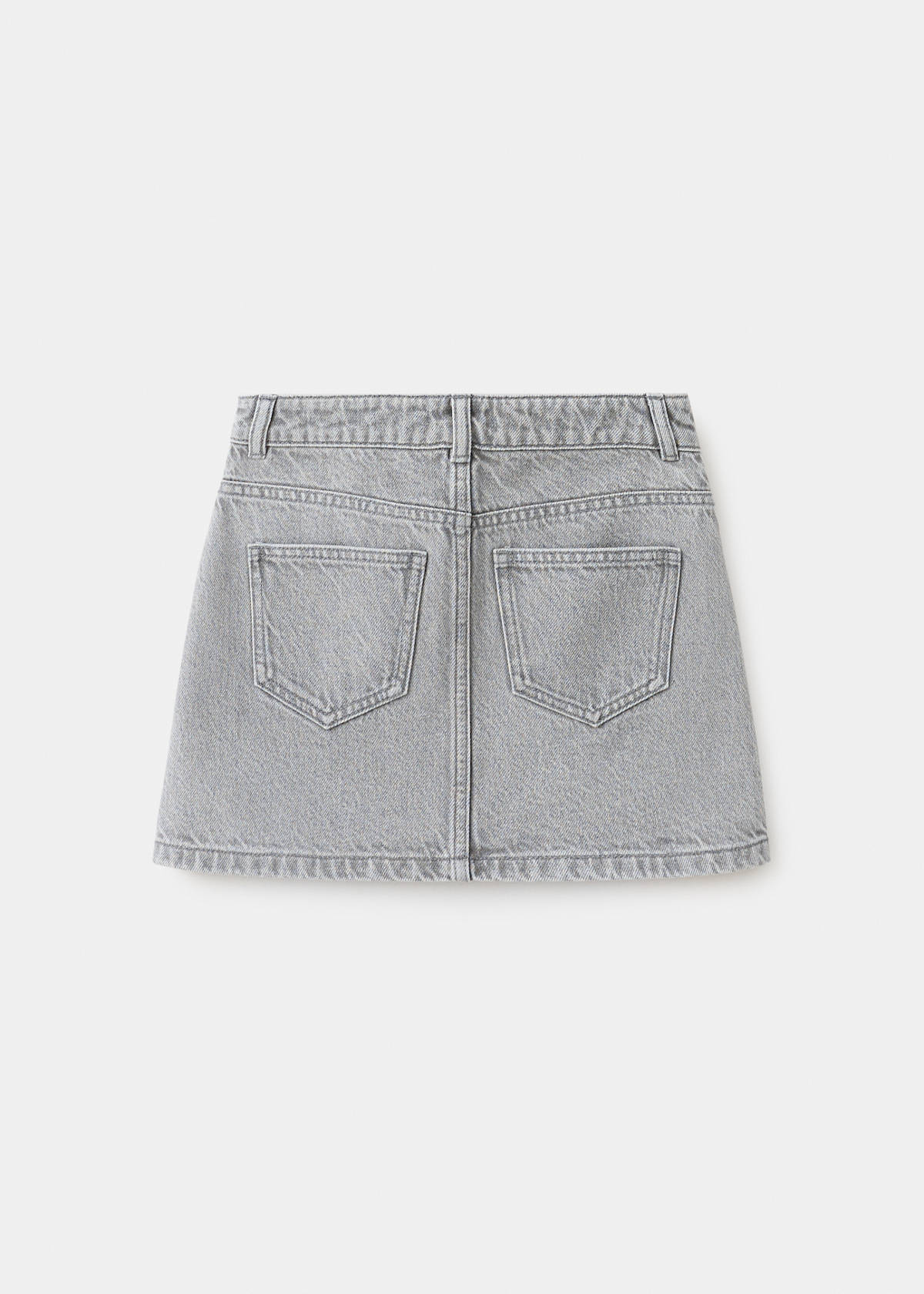 Studded denim skirt — Denim Grey