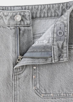 Studded denim skirt — Denim Grey 2