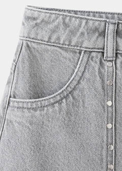 Studded denim skirt — Denim Grey 4