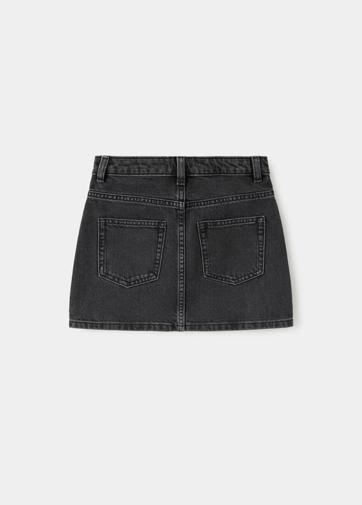 Strass denim skirt — Black denim