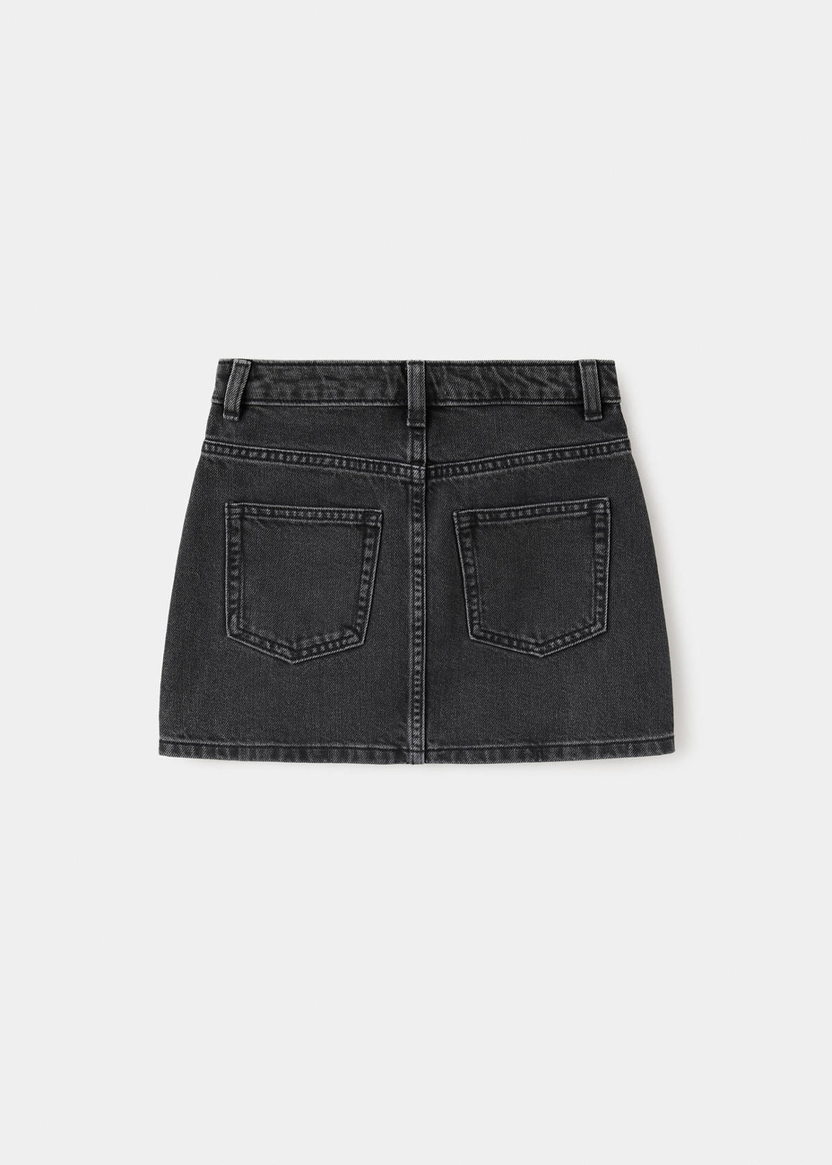 Strass denim skirt — Black denim