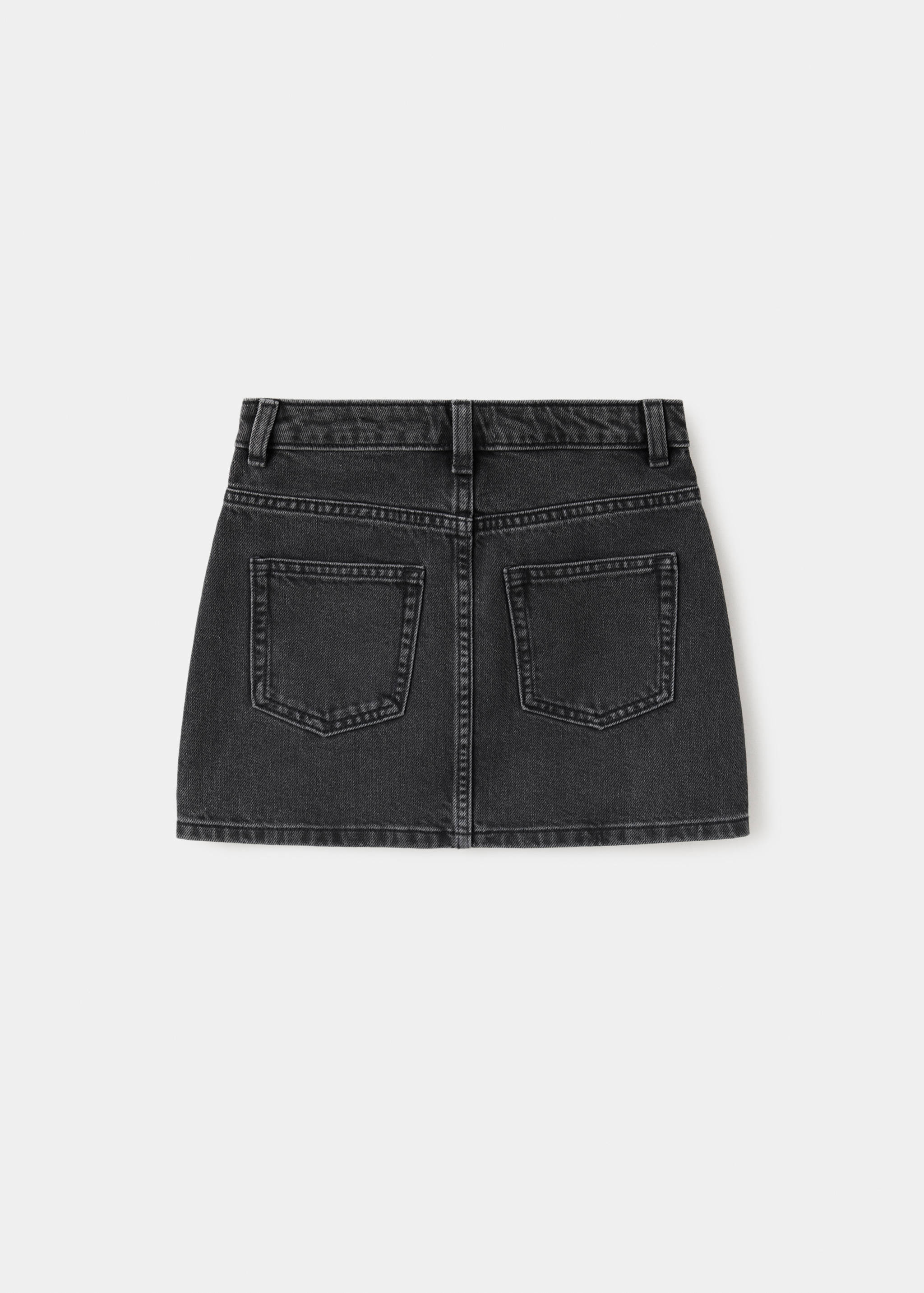 Strass denim skirt - Reverse of the article
