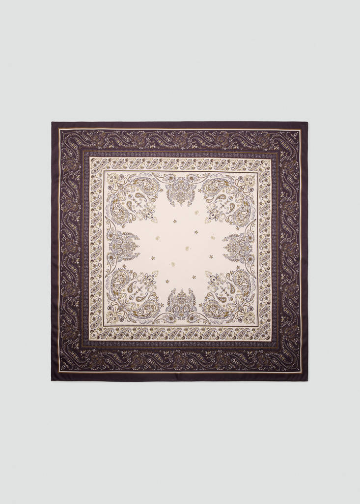 Paisley print scarf — Burgundy