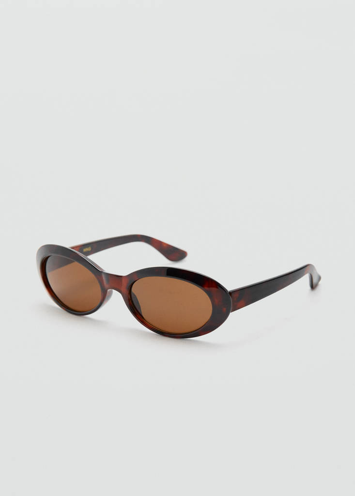 Oval-frame sunglasses — Chocolate