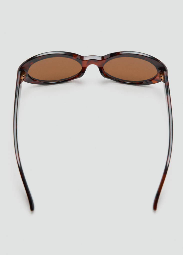 Oval-frame sunglasses — Chocolate