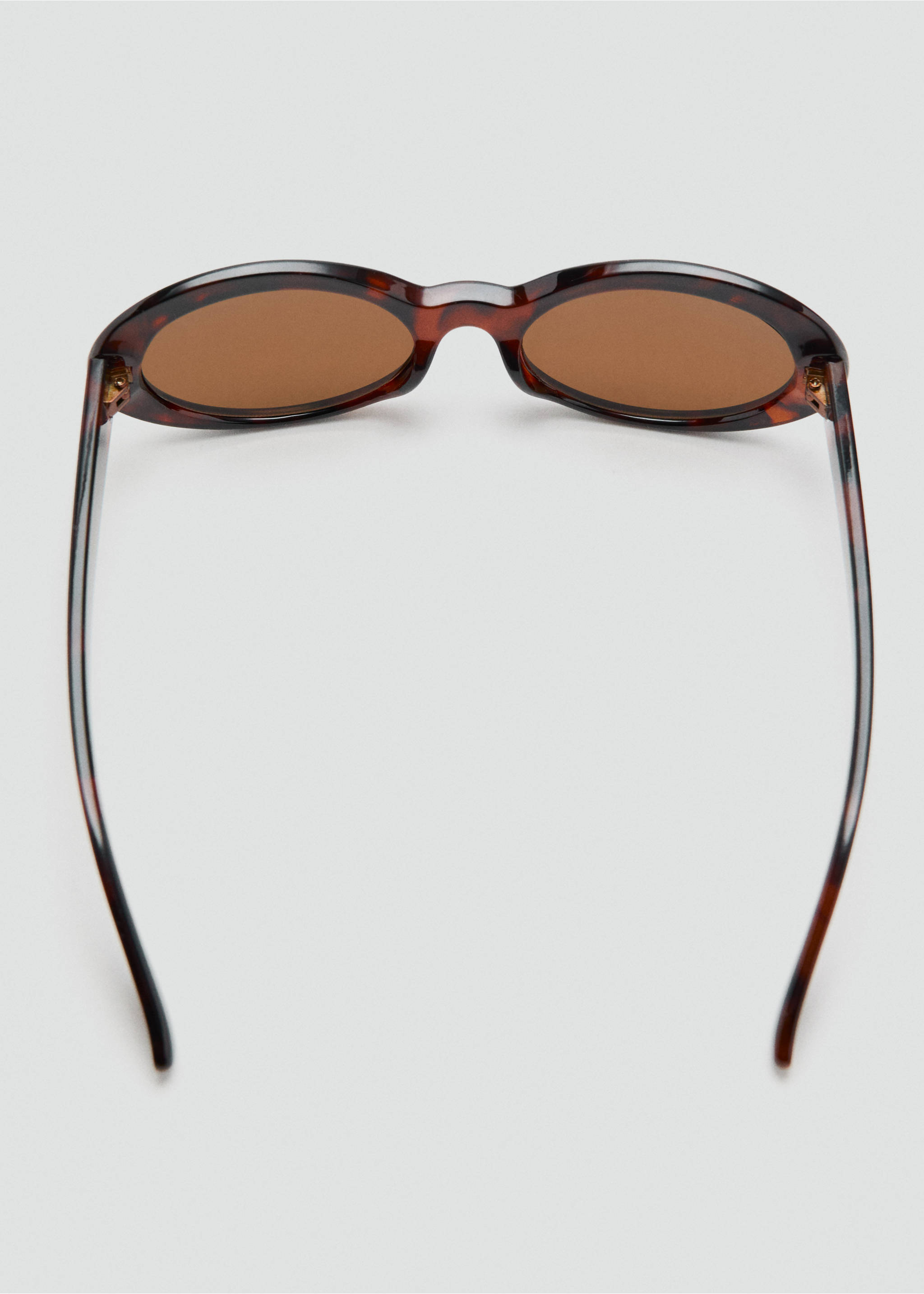 Oval-frame sunglasses - Details of the article 1, Chocolate. Ref: 37064413-00.