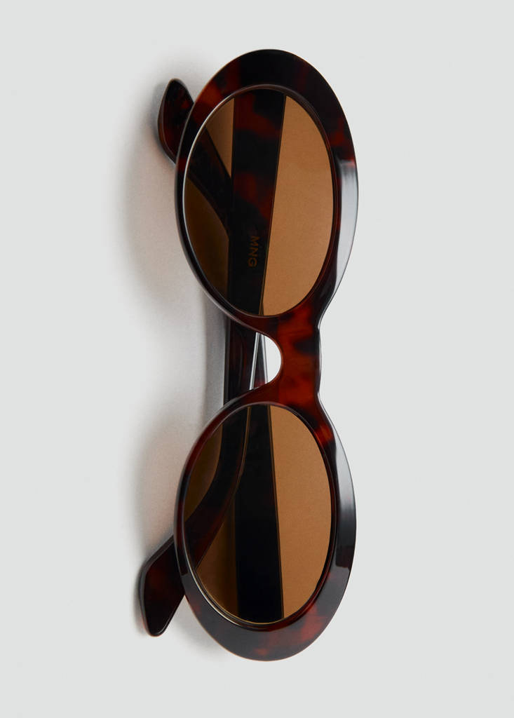 Oval-frame sunglasses — Chocolate