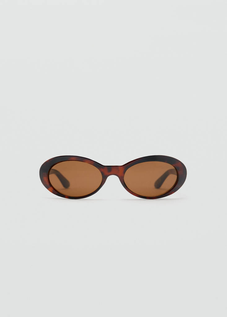 Oval-frame sunglasses — Chocolate