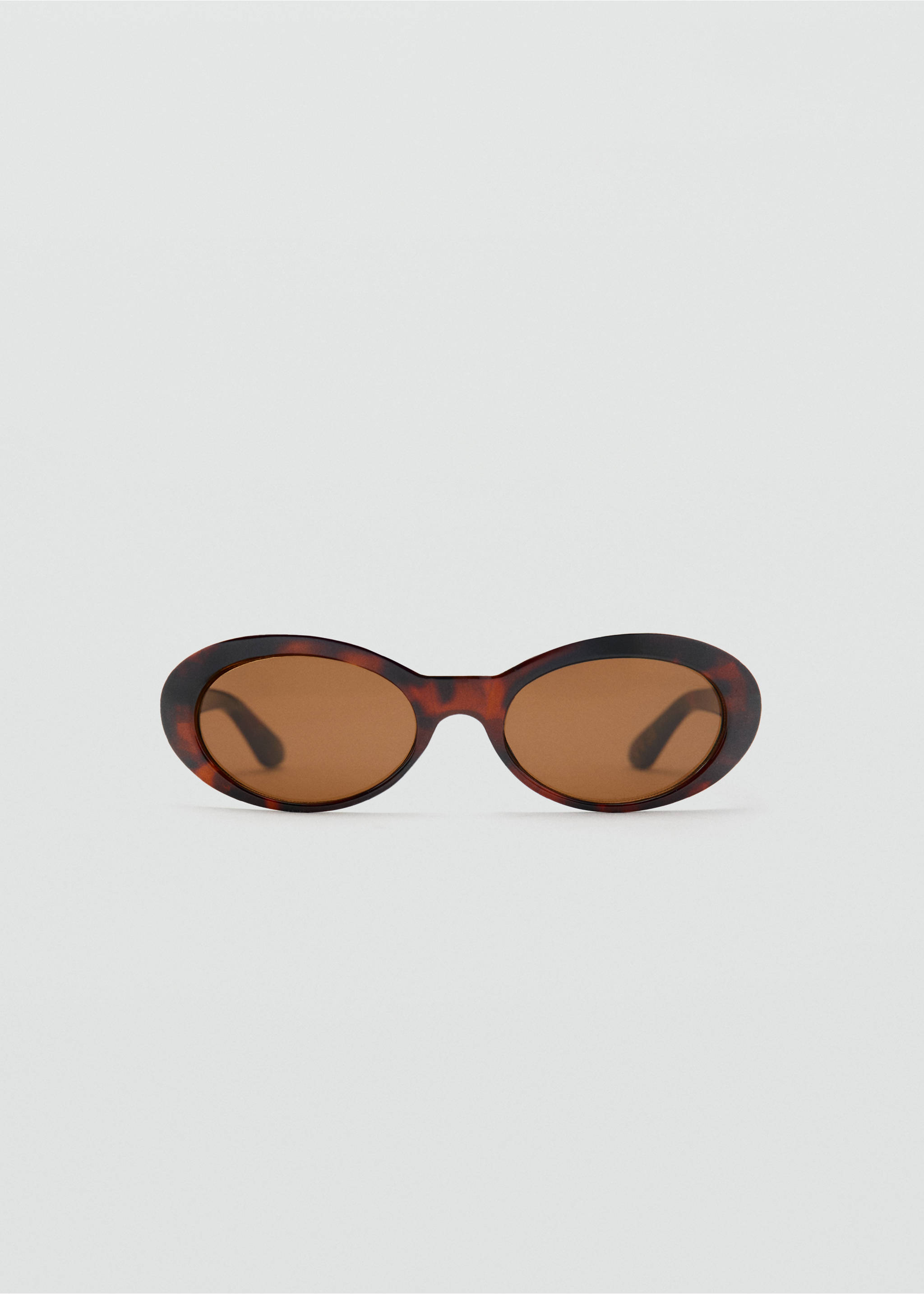 Oval-frame sunglasses - Article without model, Chocolate. Ref: 37064413-00.