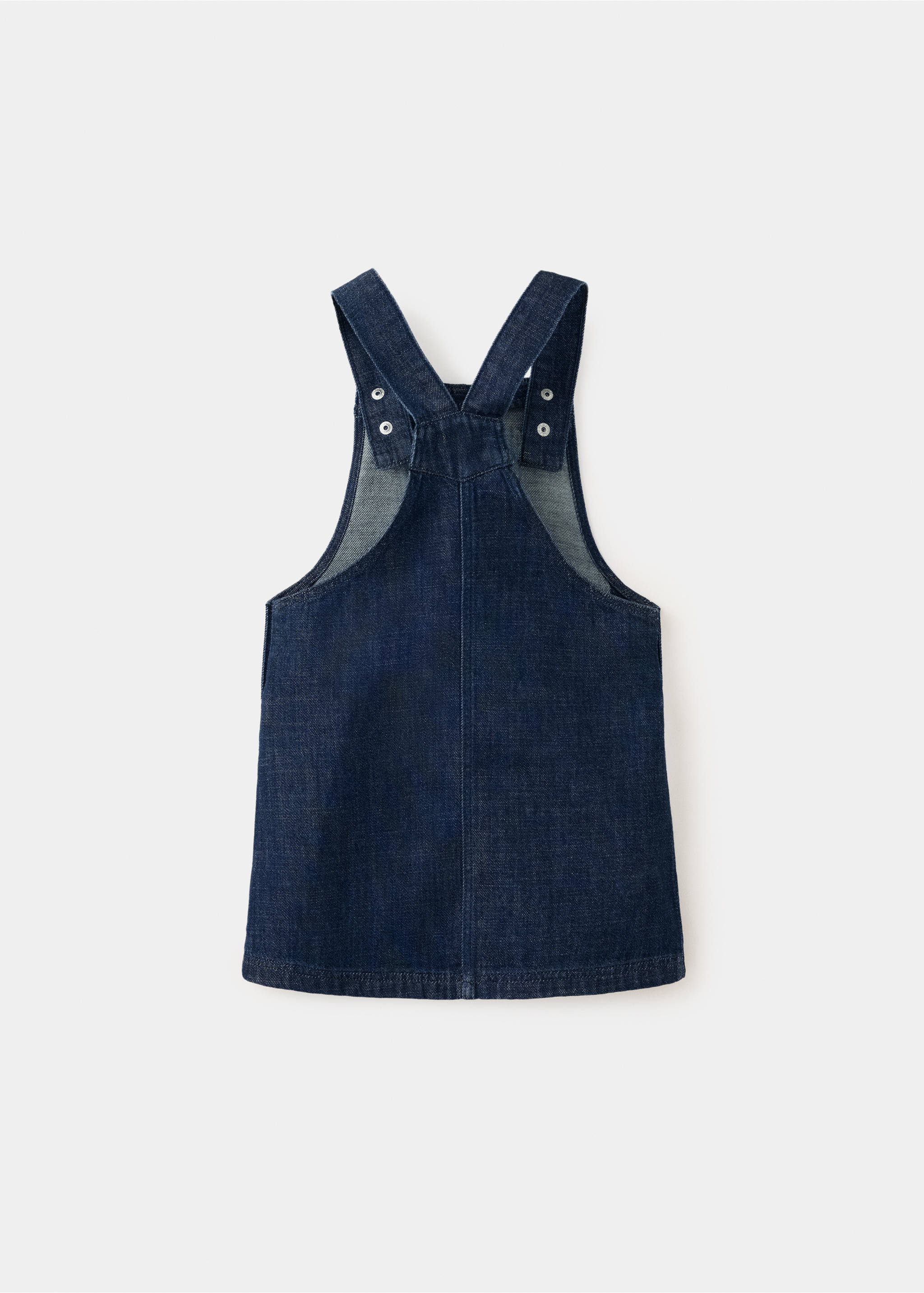 Sarafan din denim cu buzunar - Spatele articolului, Albastru foarte deschis. Ref: 37064415-00.