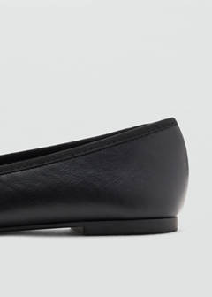 Metallic ballet flats with bow — Black 5