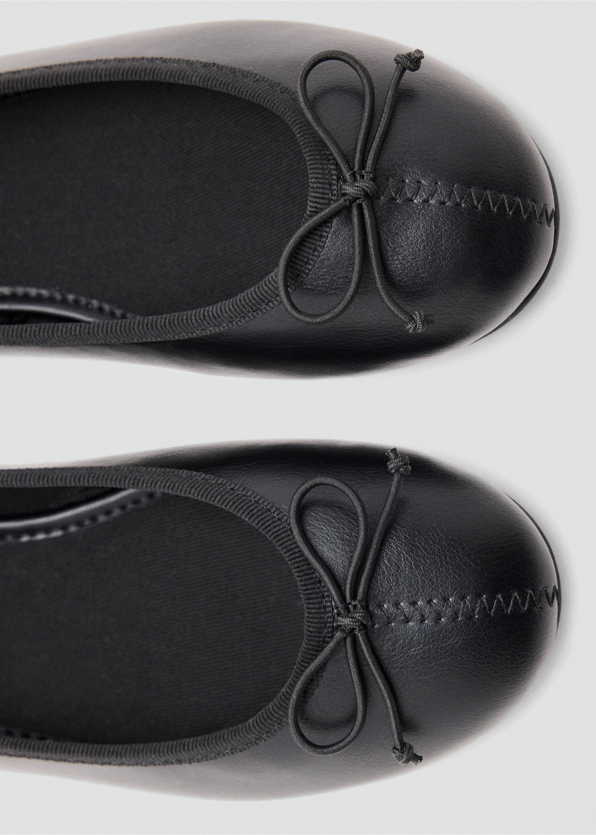 Bow ballerina - Details of the article 2, Black. Ref: 37064416-00.