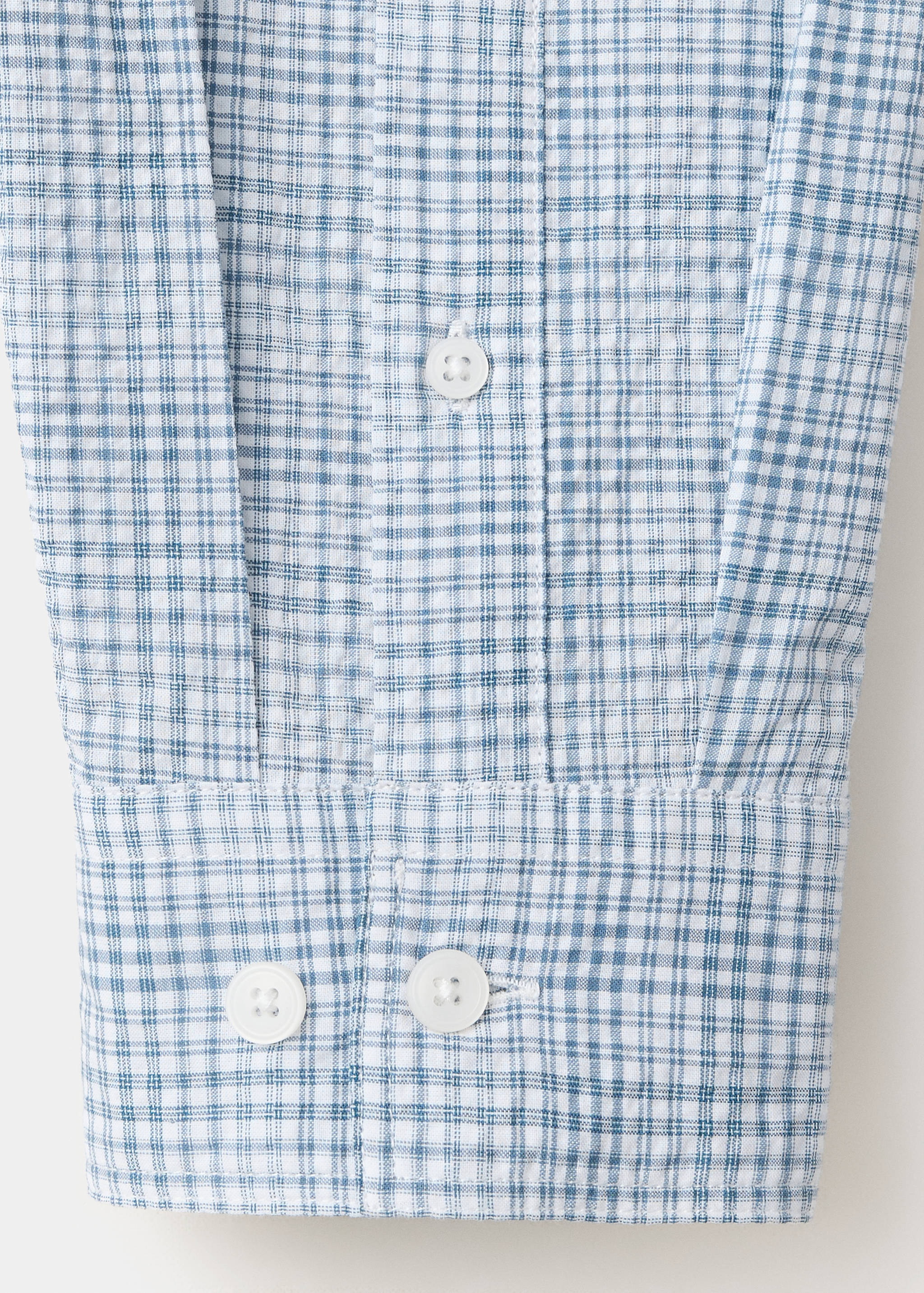 Chemise seersucker texturée à carreaux - Détail de l'article 0