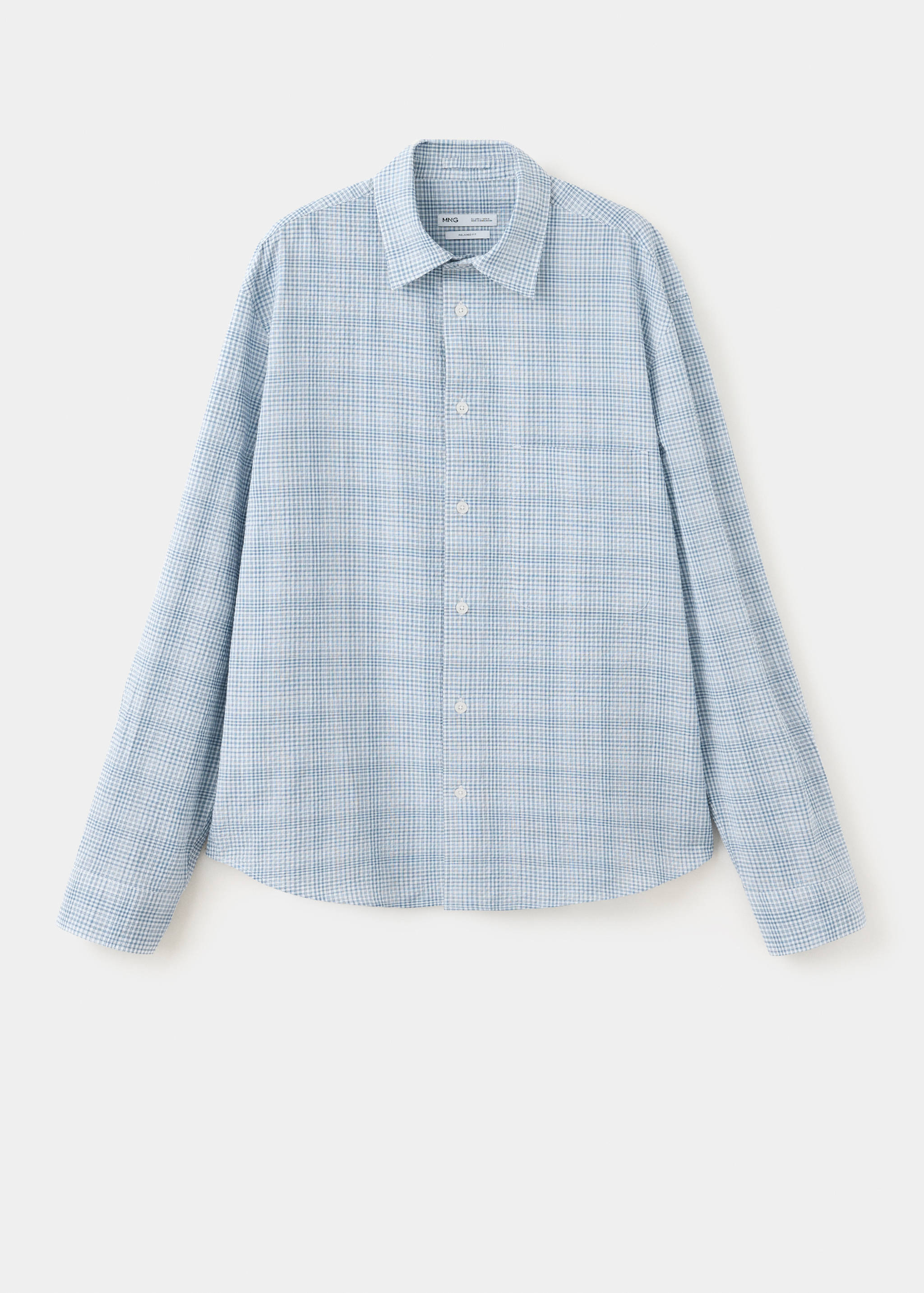 Chemise seersucker texturée à carreaux - Article sans modèle