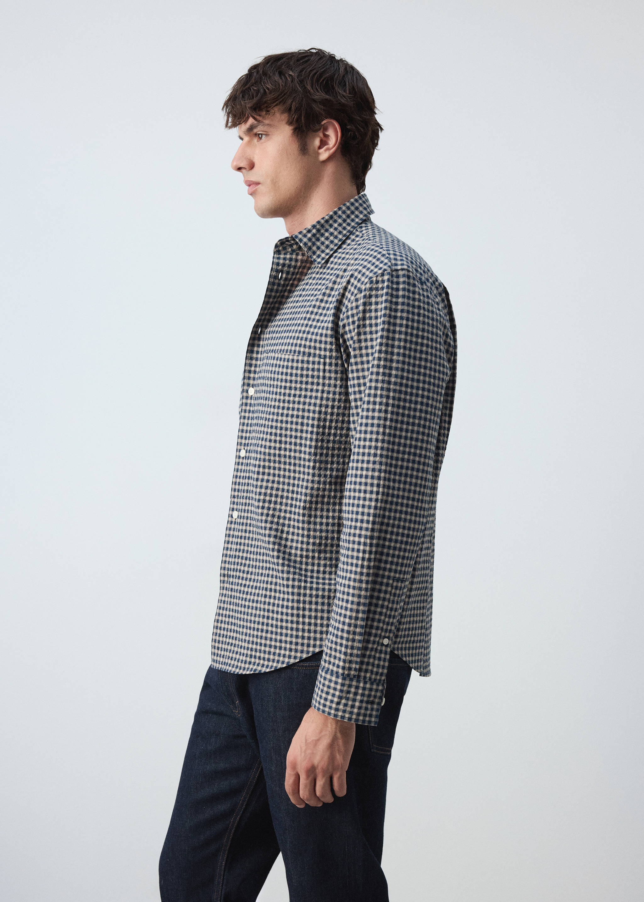 Chemise seersucker texturée à carreaux - Détail de l'article 2