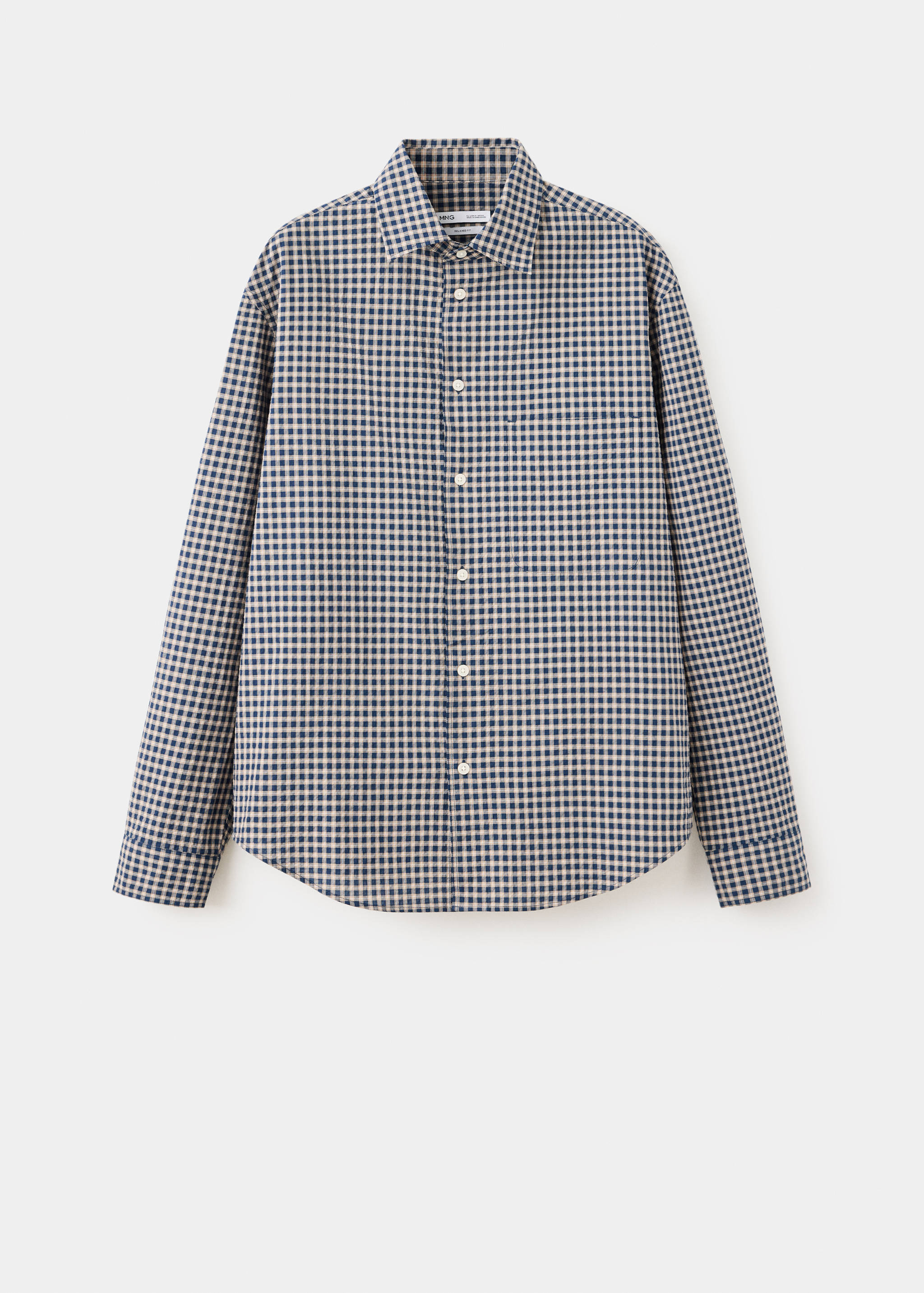Chemise seersucker texturée à carreaux - Article sans modèle