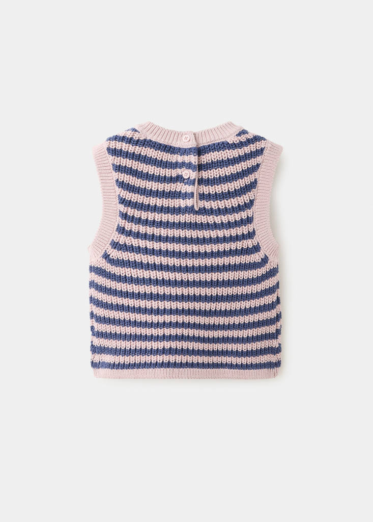 Striped knitted gilet — Light/Pastel Purple