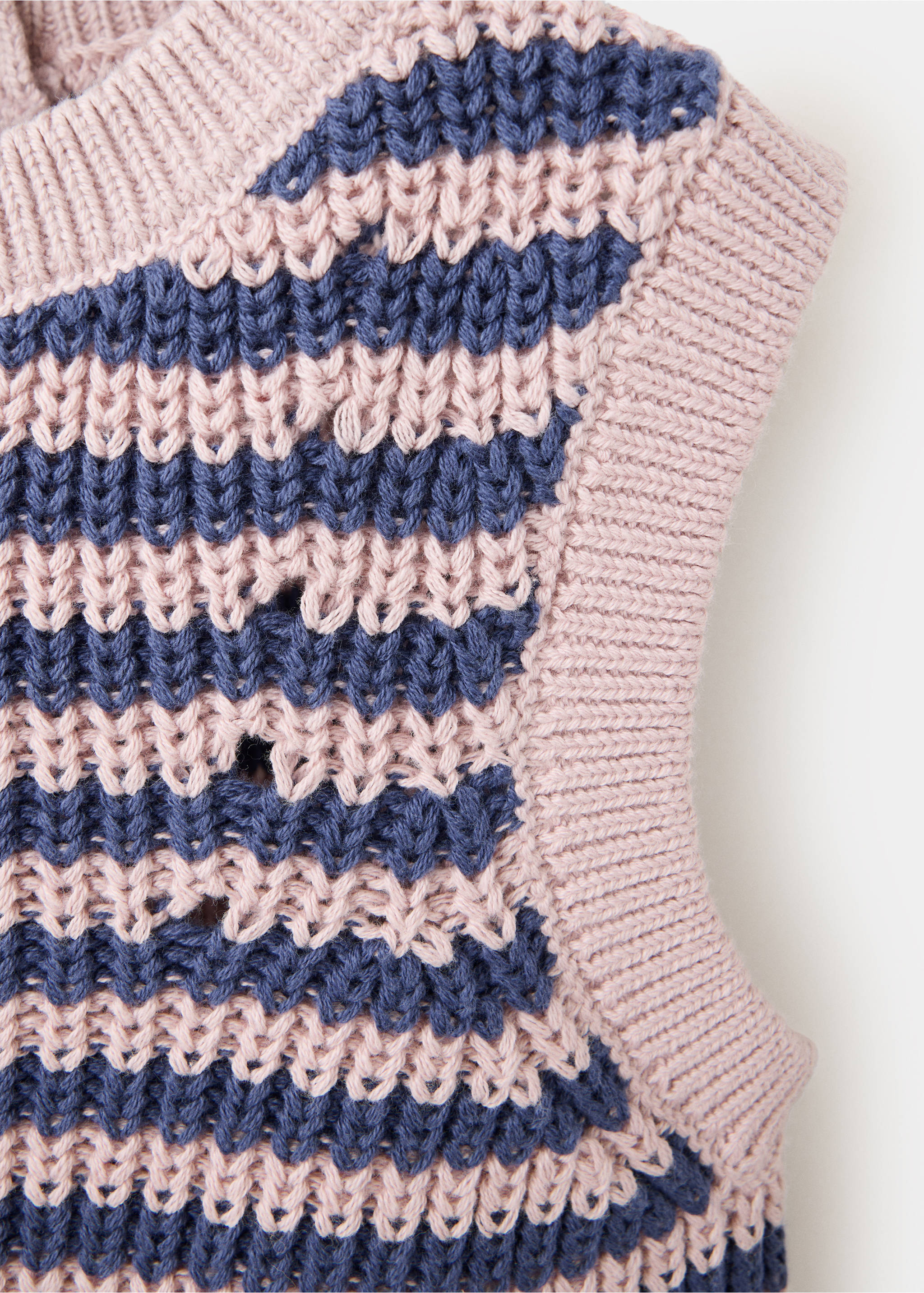 Gilet maille rayures - Détail de l'article 8, Violet clair/pastel. Ref: 37064418-00.