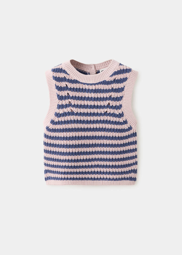 Striped knitted gilet — Light/Pastel Purple