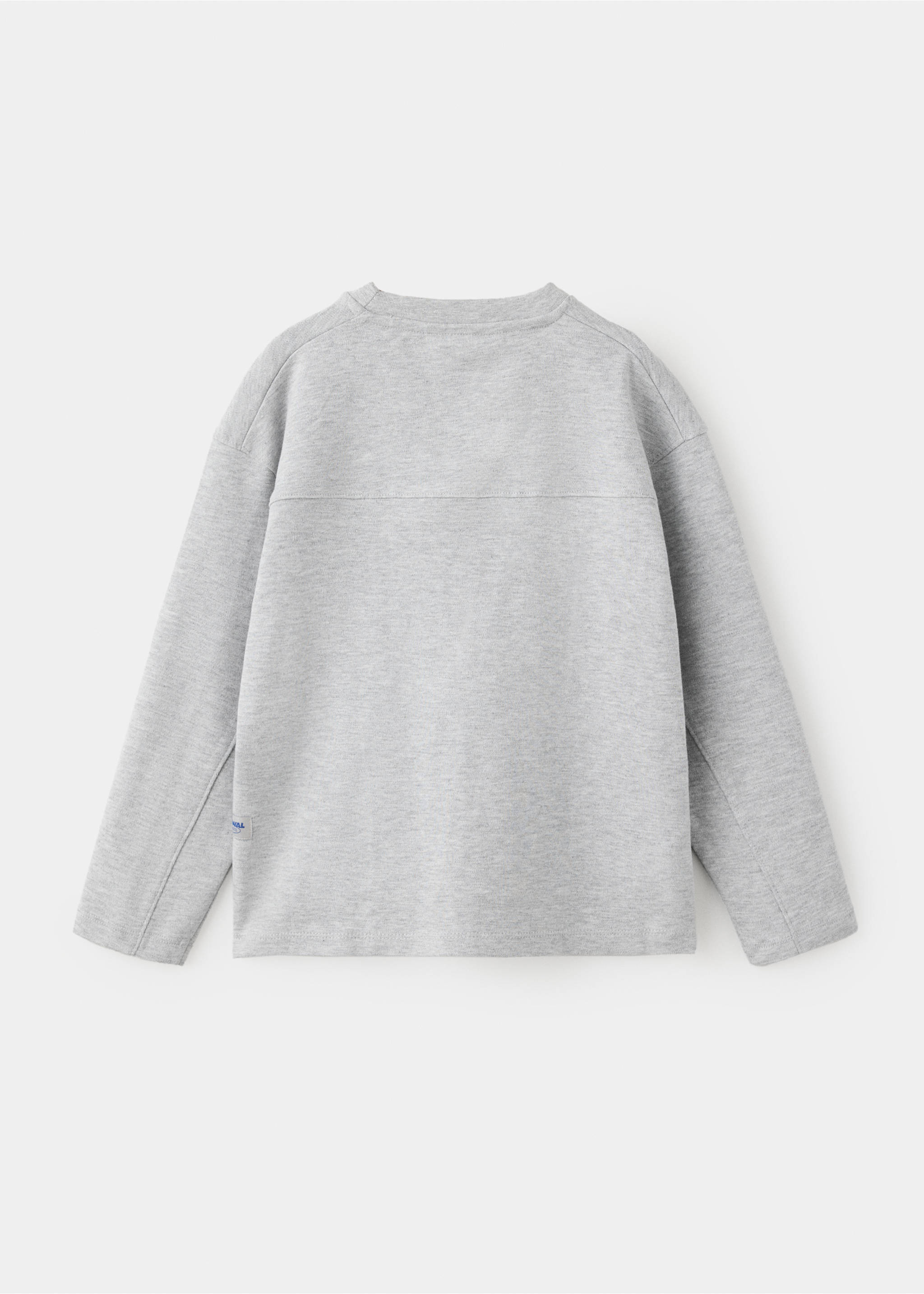 T-shirt coton coutures - Verso de l’article, Gris. Ref: 37064419-00.