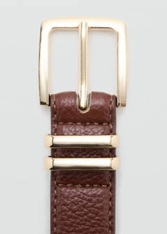 Square buckle belt — Brown 3