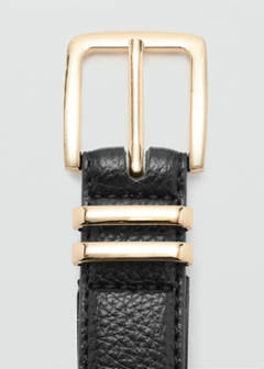 Square buckle belt — Black 3