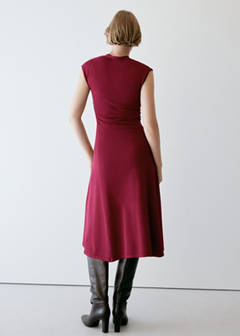 V-neck knitted dress — Strawberry 3