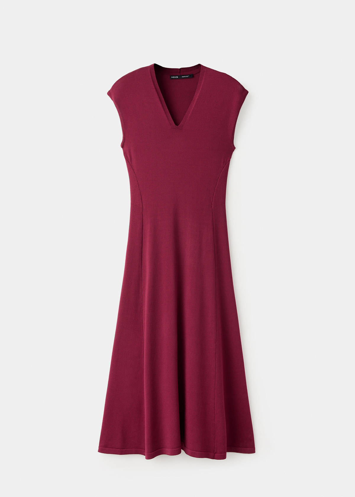 V-neck knitted dress — Strawberry