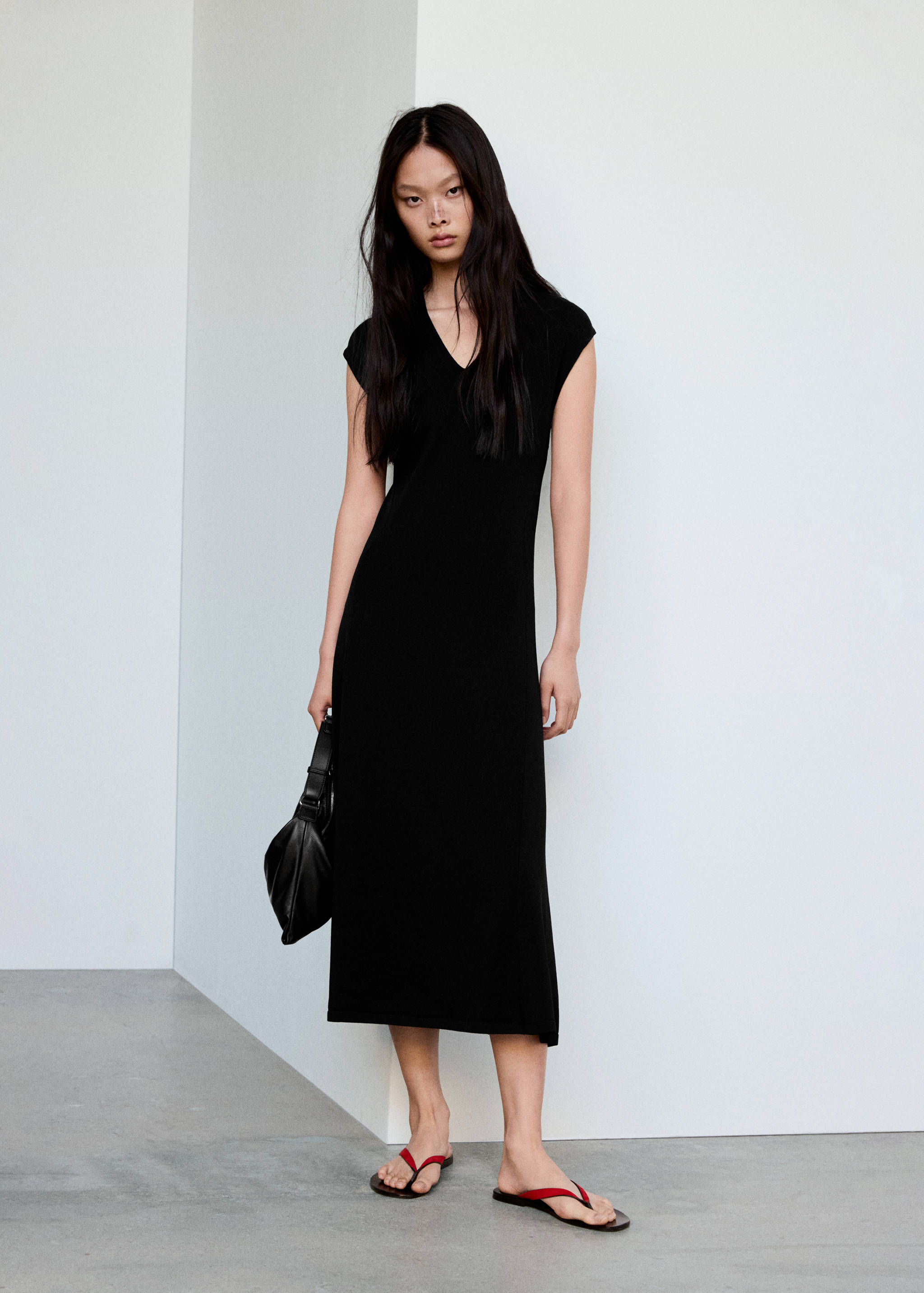 Robe en maille col V - Détail de l'article 3
