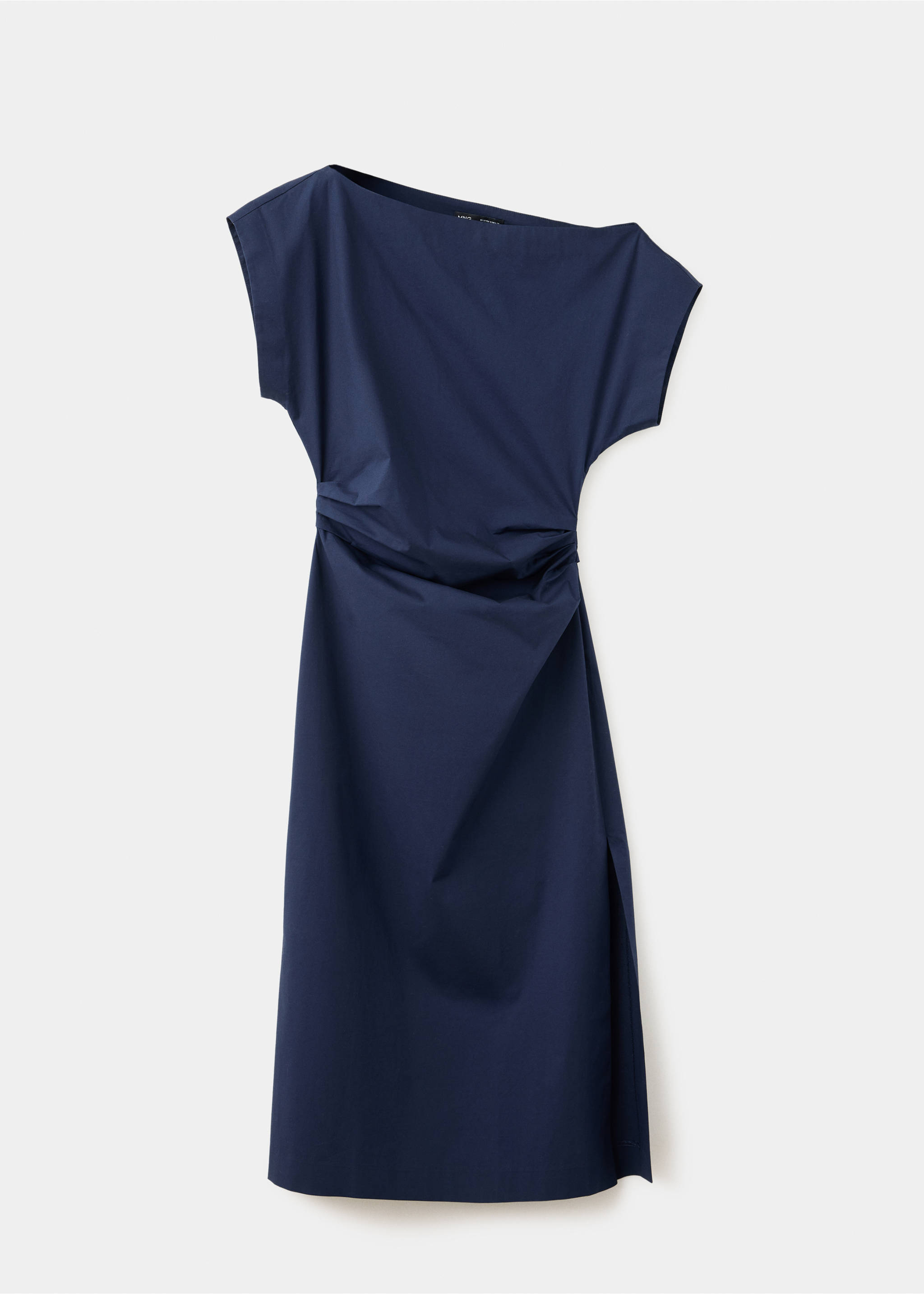 Asymmetrical pleated dress - Article without model, Blue. Ref: 37064422-00.