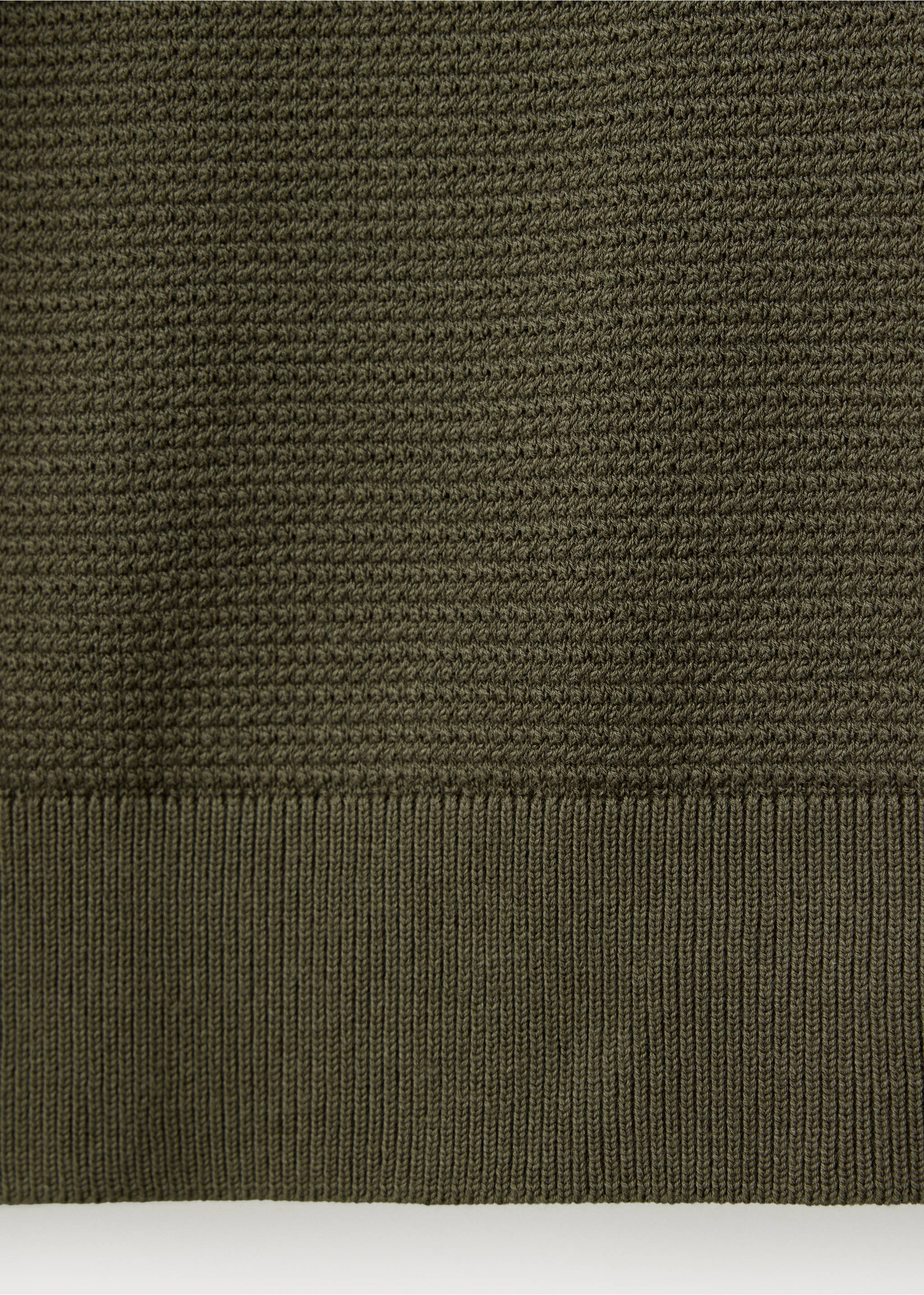 Jersey mezcla algodón punto fino - Detalle del artículo 0, Oliva. Ref: 37064423-00.