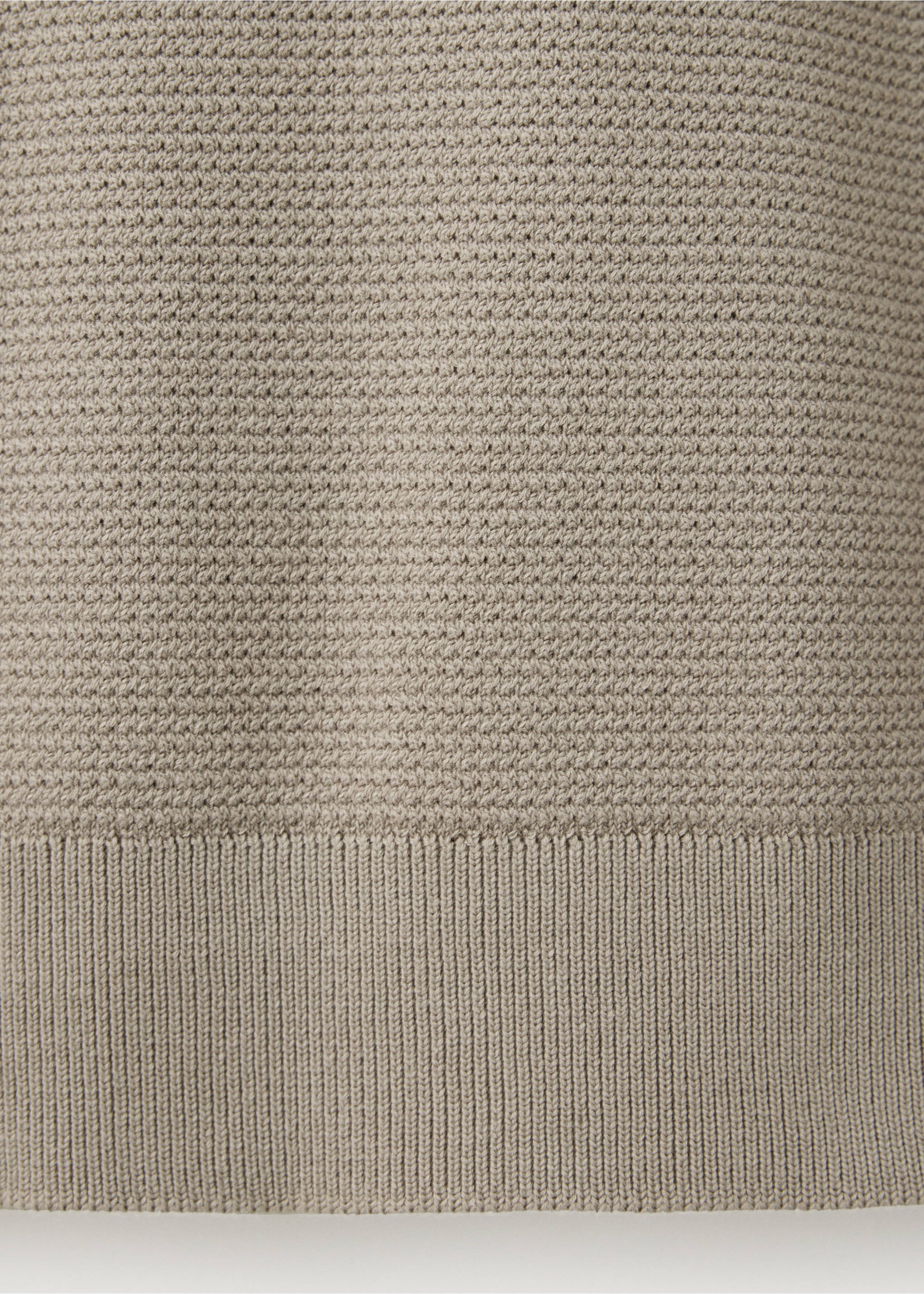 Feinstrick-Jersey aus Baumwollmischung - Detail des Artikels 0, Nerzgrau. Ref: 37064423-00.