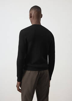 Fine-knit cotton sweater — Black 3