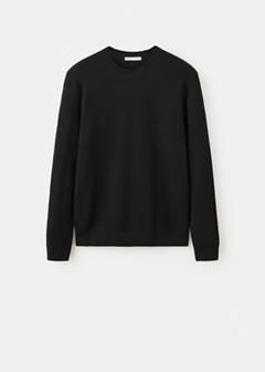 Fine-knit cotton sweater — Black 6