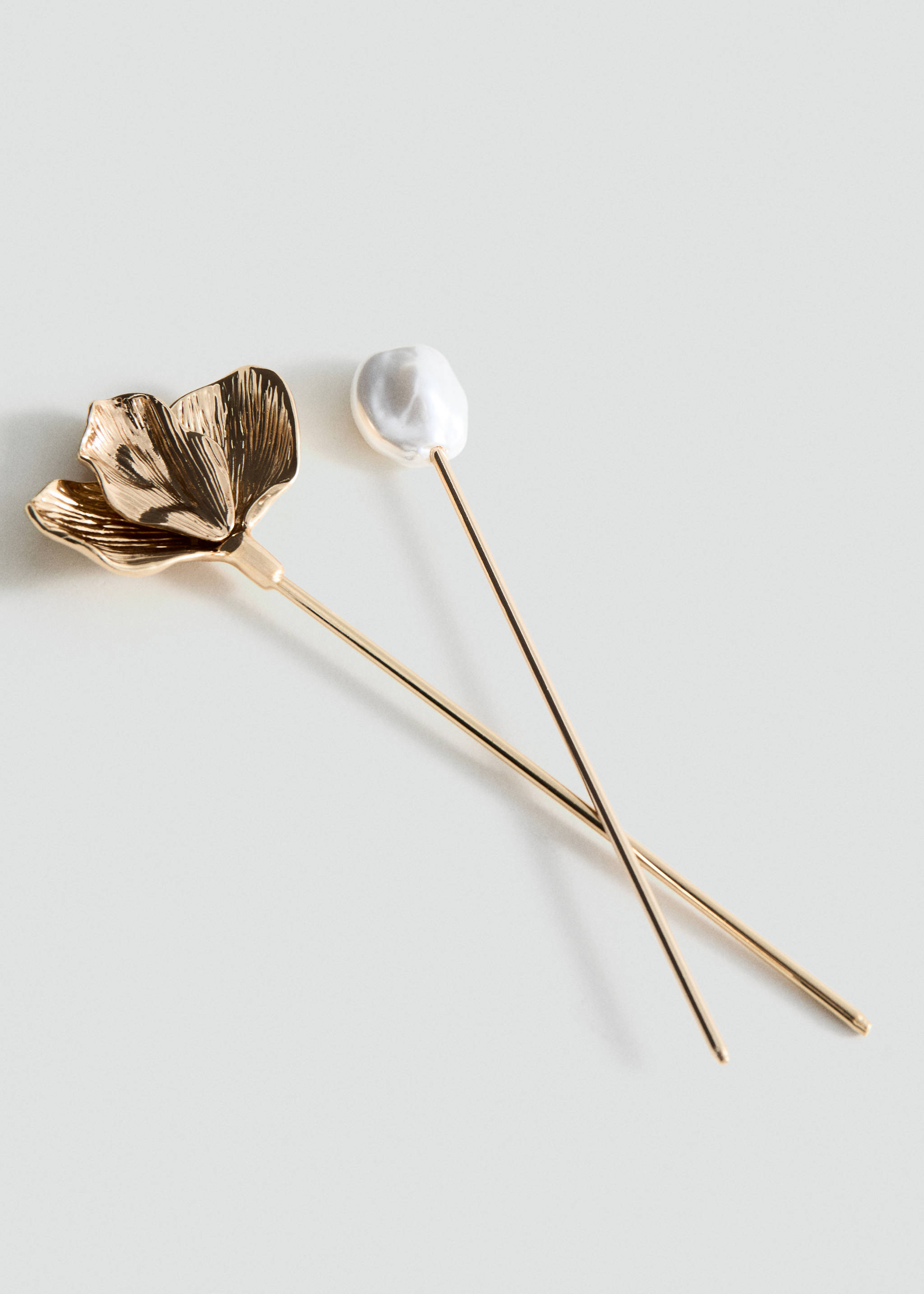 Metallic combination barrette - Medium plane