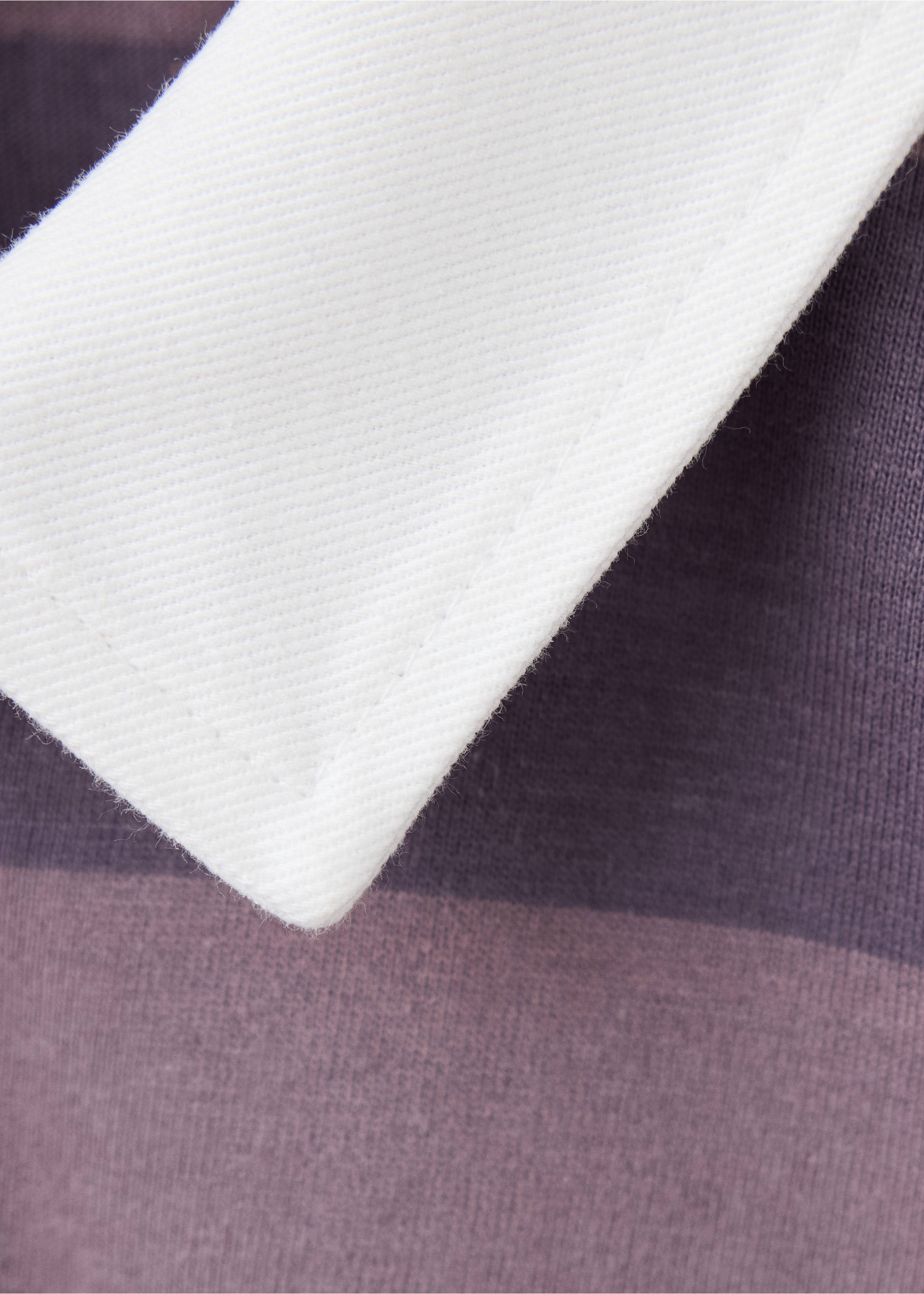 Relaxed fit striped polo - Details of the article 8, Plum. Ref: 37064426-00.
