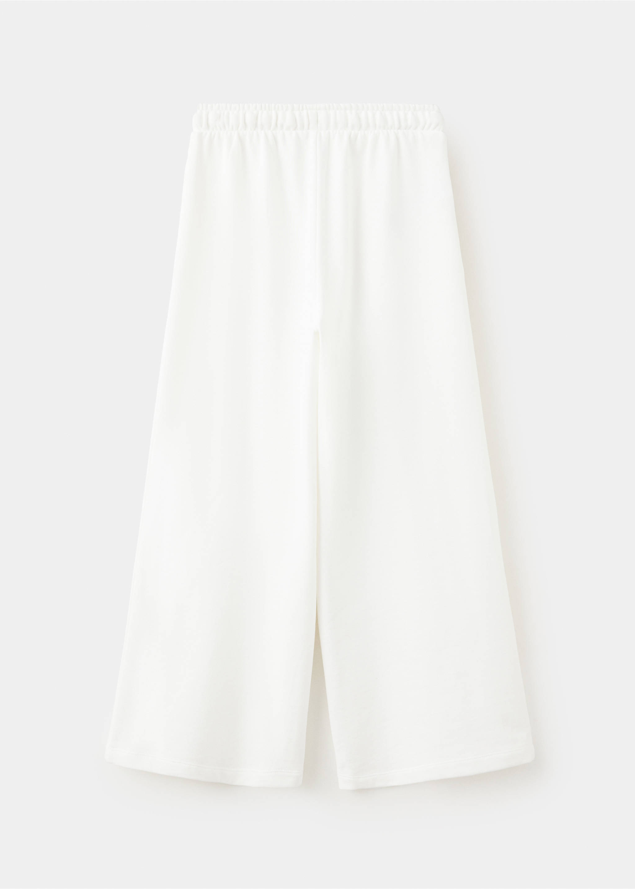 Cotton palazzo joggers - Reverse of the article, Off White. Ref: 37064428-00.