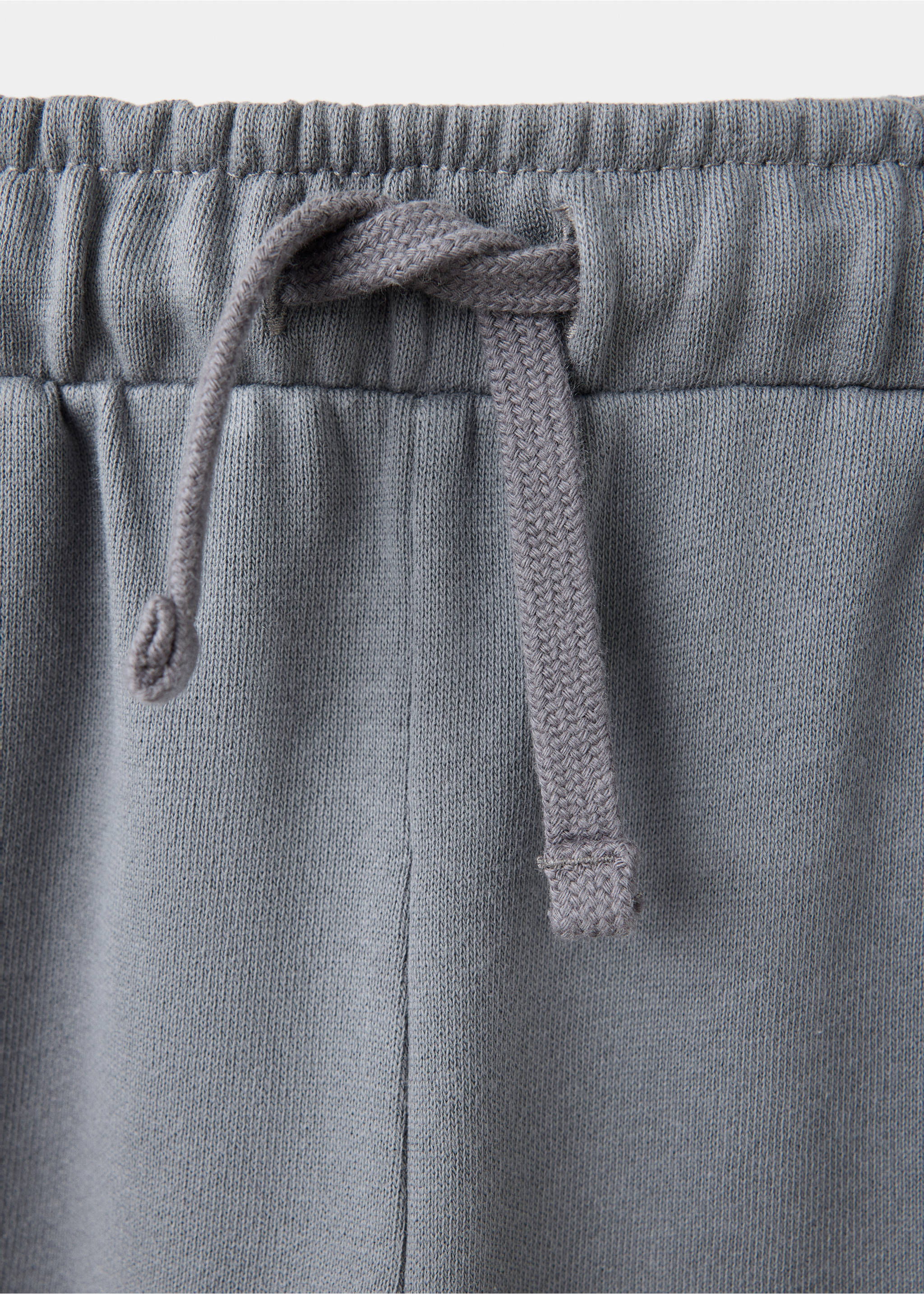 Cotton palazzo joggers - Details of the article 8, Charcoal. Ref: 37064428-00.