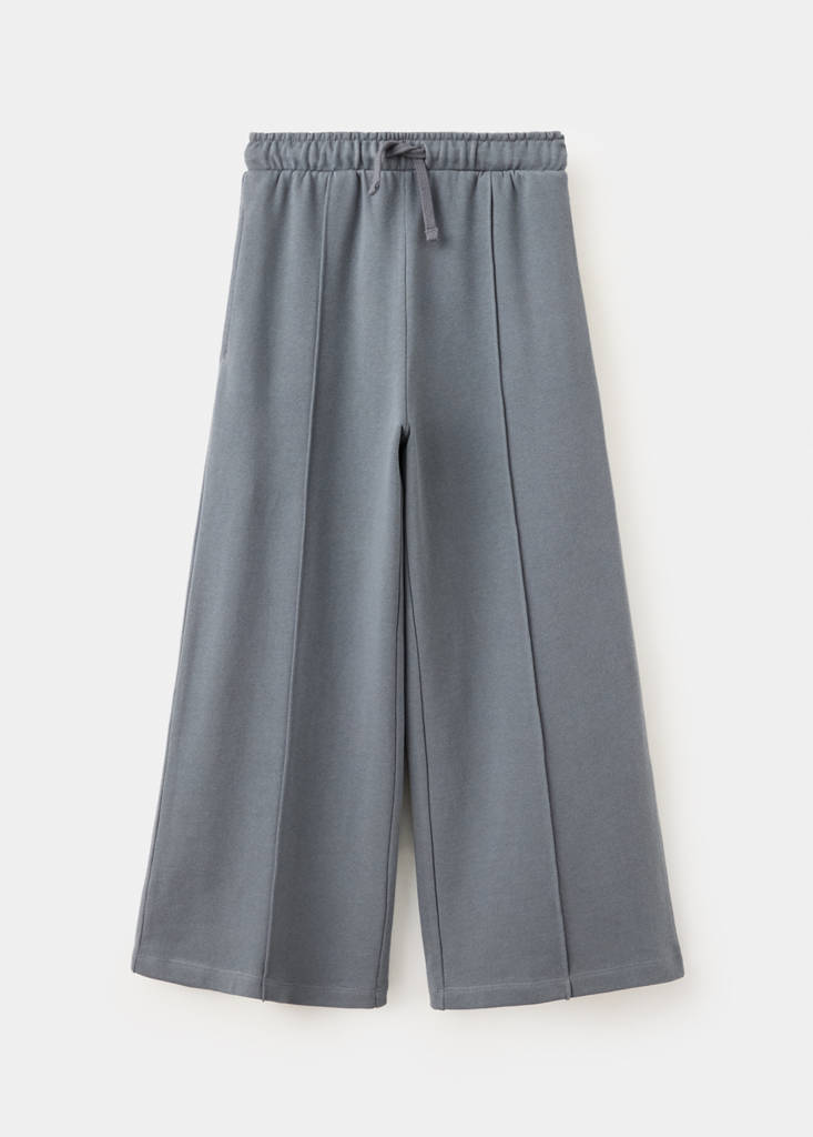 Mango Kids' Joggers Palazzo En Coton In Gris Anthracite