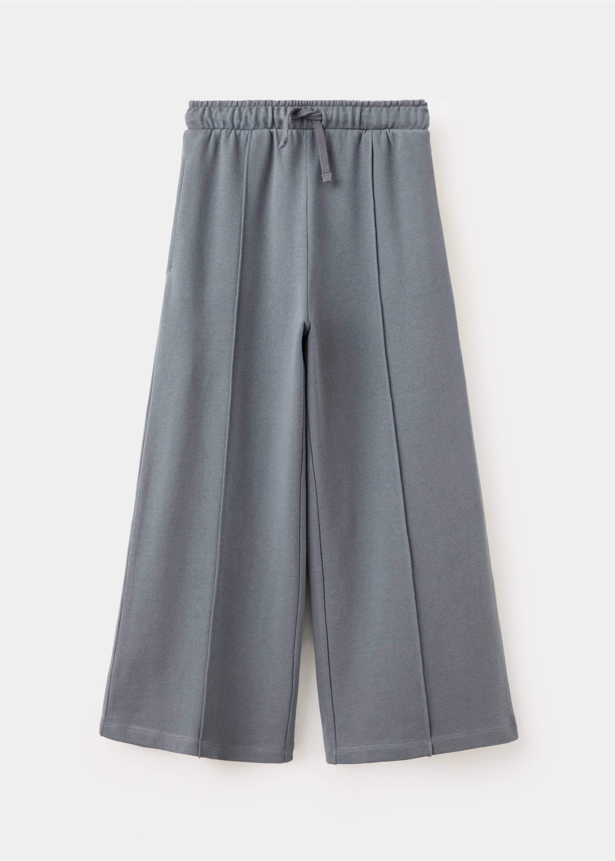 Cotton palazzo joggers - Article without model, Charcoal. Ref: 37064428-00.