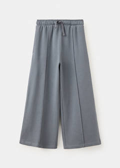 Cotton palazzo joggers — Charcoal 2