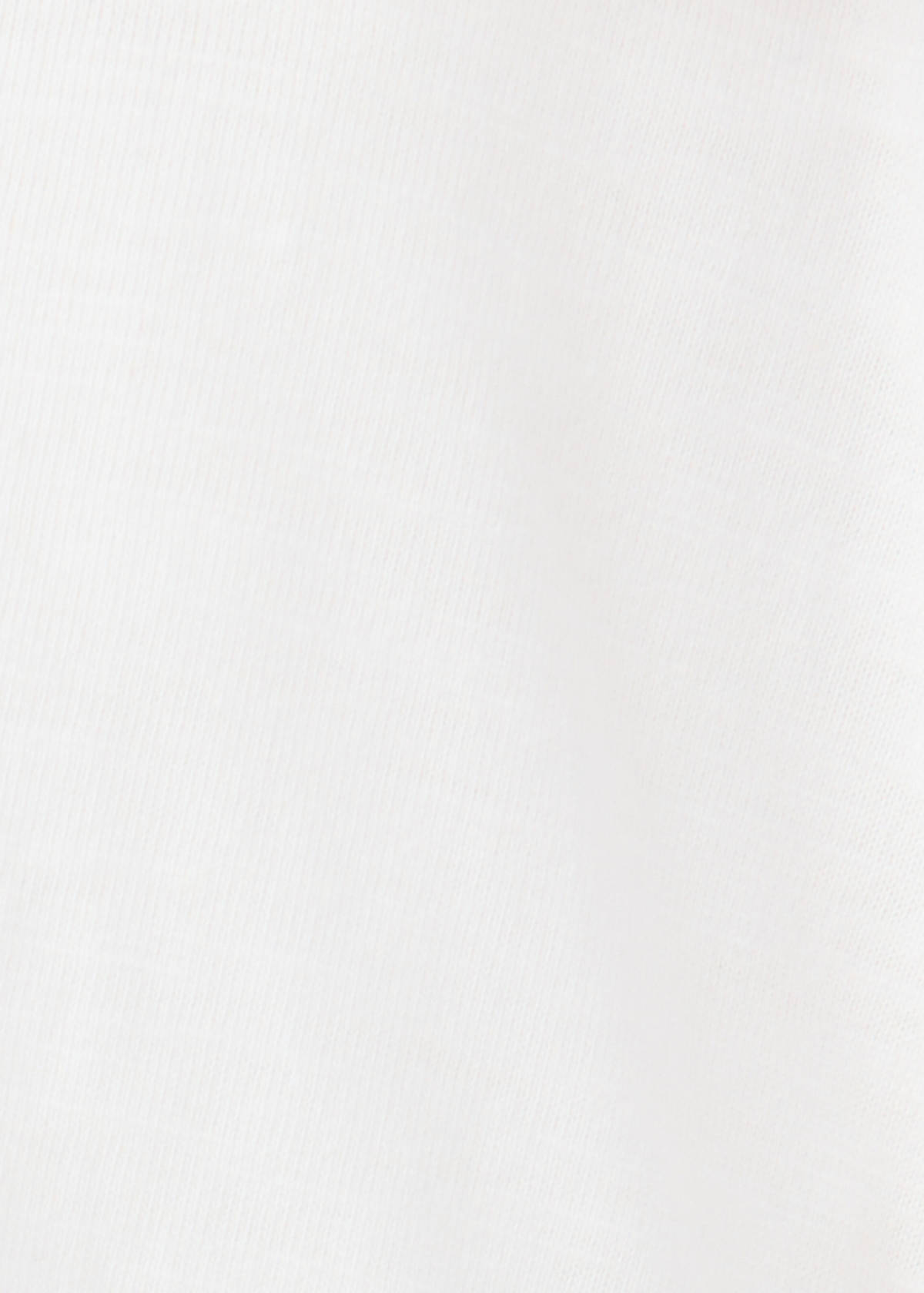 Cotton T-shirt with Peter Pan collar — Off White