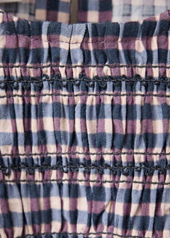 Smocked vichy blouse — Violet 4