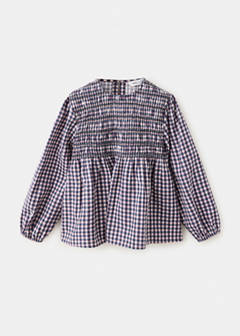Smocked vichy blouse — Violet 2