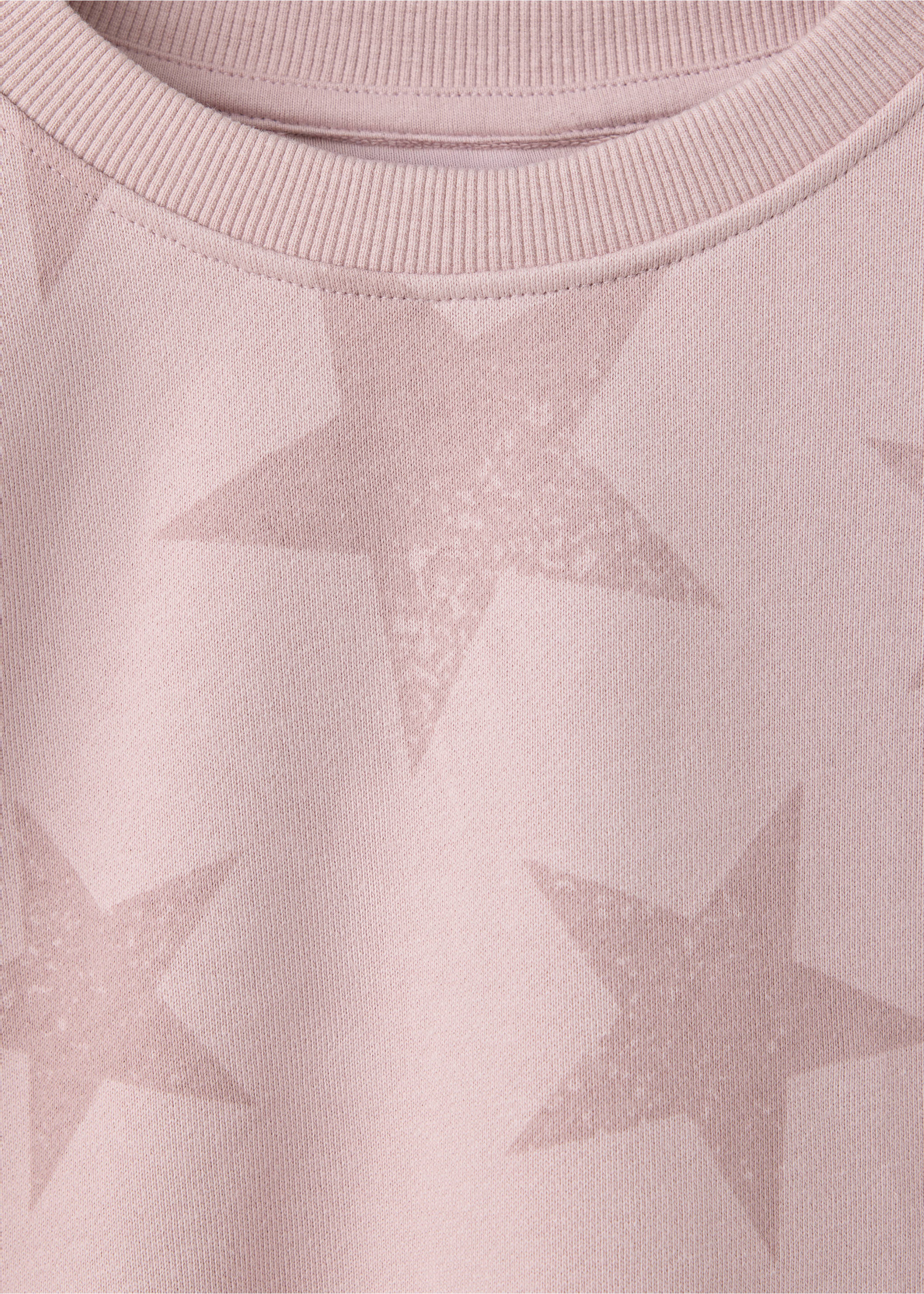 Star print cotton sweatshirt - Details of the article 8, Pink. Ref: 37064432-00.
