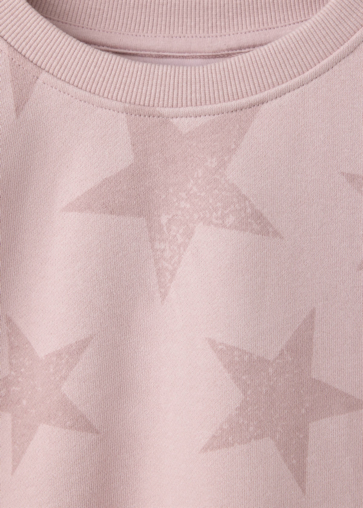 Star print cotton sweatshirt — Pink