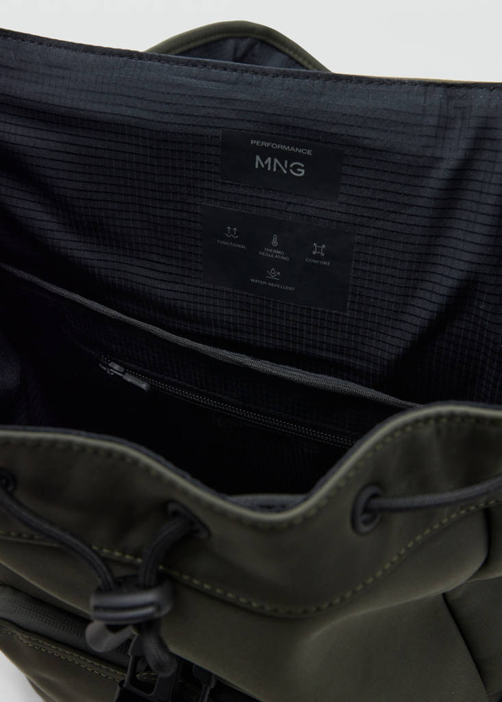 Rubberized backpack with flap closure - thumbnail 5