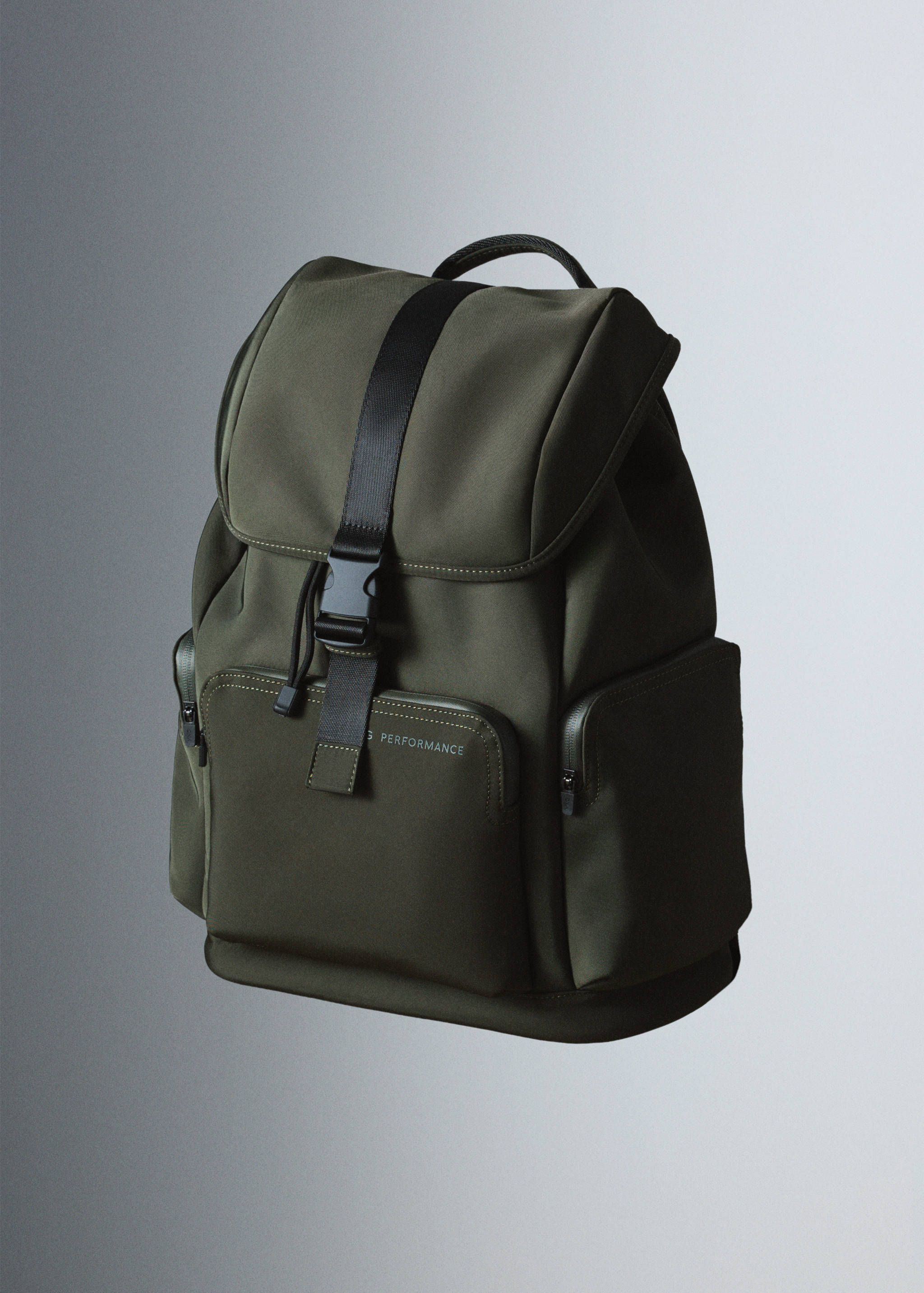 Rubberized backpack with flap closure - Details of the article 5