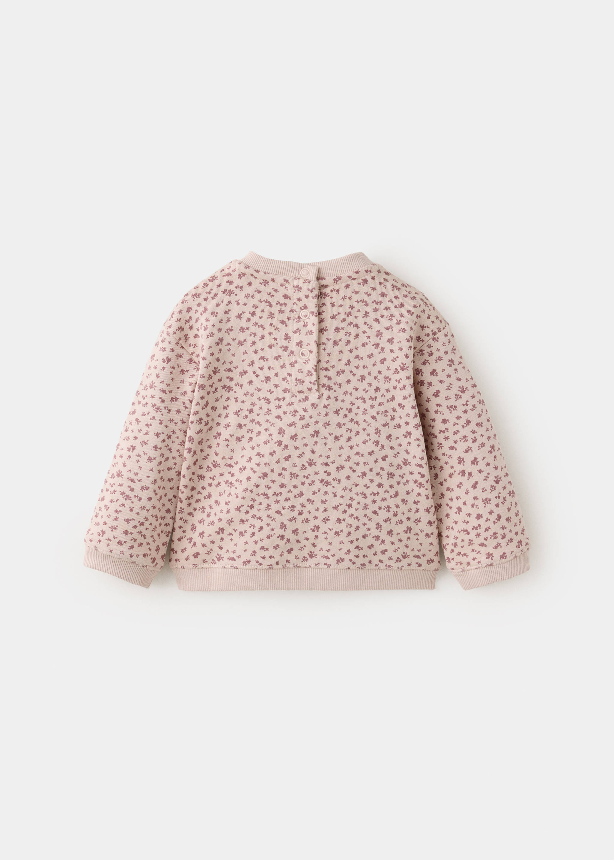 Bedrucktes Sweatshirt aus Baumwolle mit Blumenprint - Rückseite des Artikels